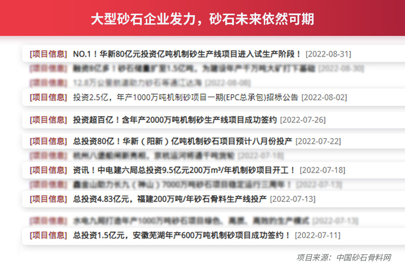 大型砂石企業(yè)發(fā)力，砂石行業(yè)未來(lái)依然可期