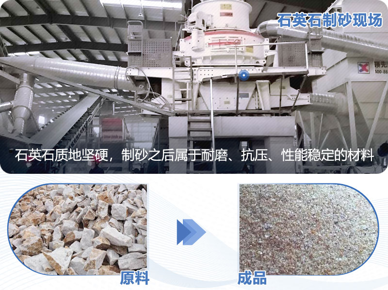 時(shí)產(chǎn)30噸左右的石英石沖擊式制砂機(jī)，成品5mm用什么型號(hào)